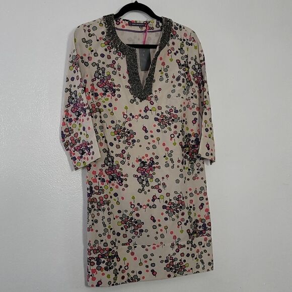 Boden Limited Edition NWT Boatneck Beaded collar Mini Dress - Picture 2 of 12